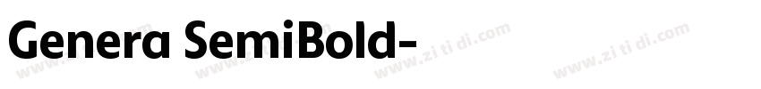 Genera SemiBold字体转换